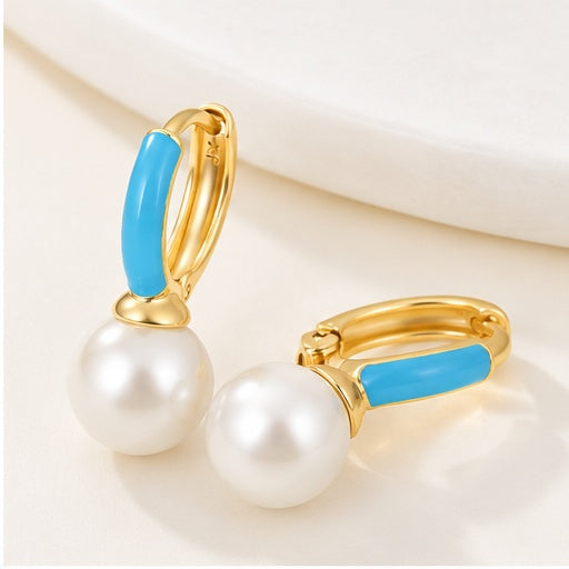 Pearl Blue Earrings