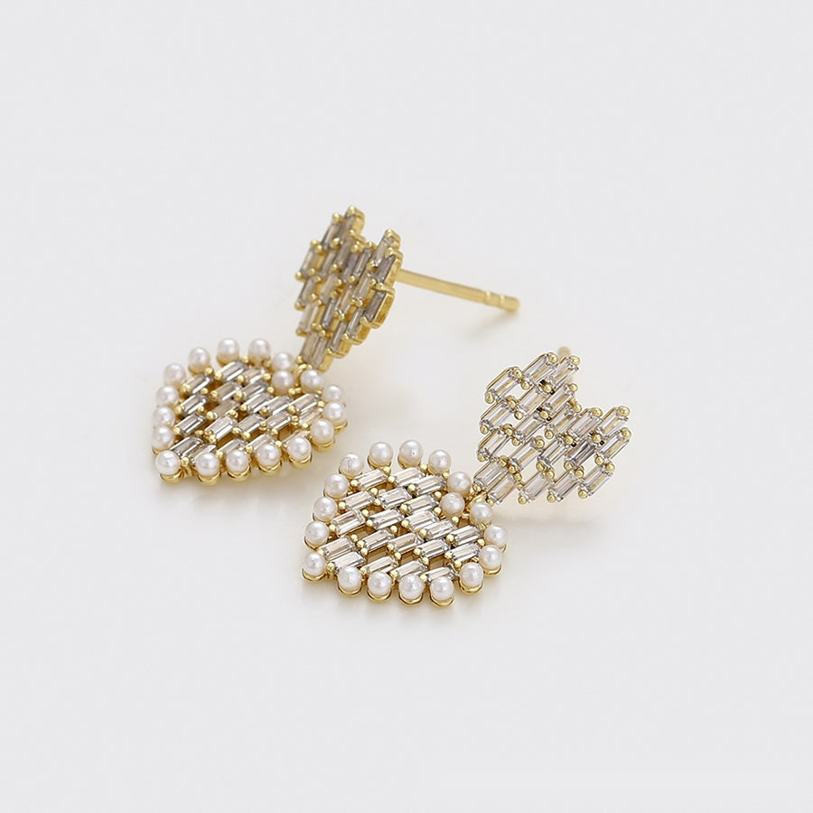 Pearl Hearts Earrings