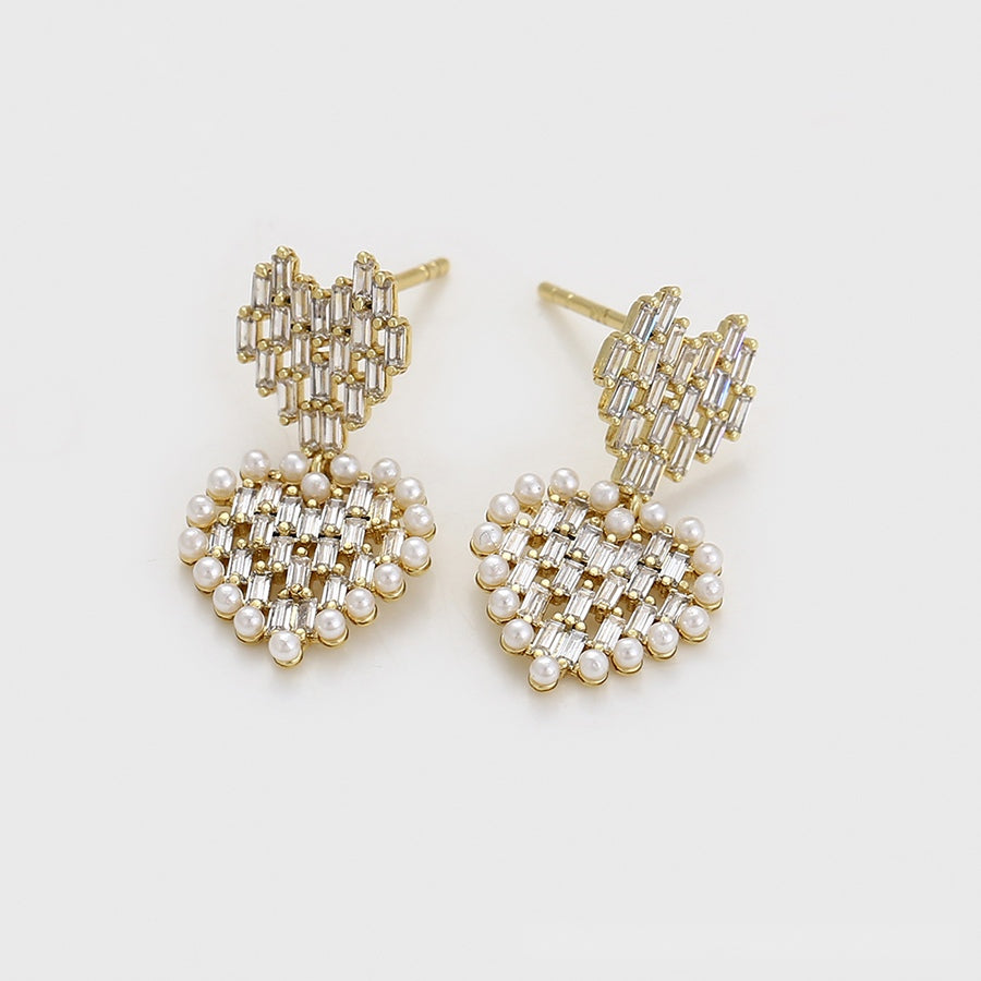 Pearl Hearts Earrings